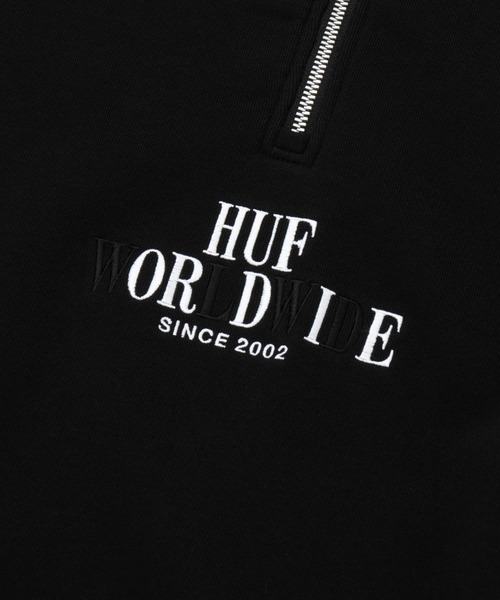 HUF(ハフ)の「HUF OR DIE ZIP FLEECE / HUF ハーフジップ フリース / オンラインストア限定アイテム(スウェット・メンズ・ブルー系その他/ホワイト系その他/アッシュグレー/ブラック・SMALL/MEDIUM/LARGE/X-LARGE/XX-LARGE)」の20枚目の写真