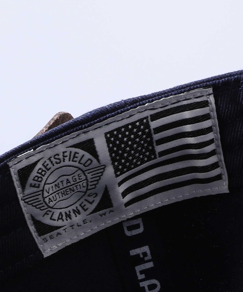 EBBETS FIELD FLANNELS(エベッツフィールドフランネルズ)の「ロゴベースボールキャップ(キャップ・レディース・ブラック/ネイビー/ホワイト×ネイビー・フリー)」の14枚目の写真