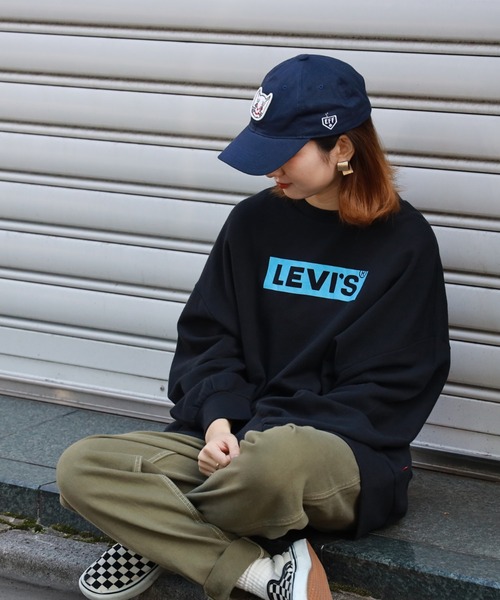 EBBETS FIELD FLANNELS(エベッツフィールドフランネルズ)の「ロゴベースボールキャップ(キャップ・レディース・ブラック/ネイビー/ホワイト×ネイビー・フリー)」の6枚目の写真