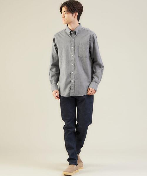 green label relaxing（グリーンレーベルリラクシング）の「ナチュラルフィットビエラ ボタンダウン 長袖 シャツ OVLG（シャツ/ブラウス・メンズ・ホワイト/ダークグリーン/ベージュ/ネイビー/ライラック・S/M/L/XL/XS/2XL）」の13枚目の写真