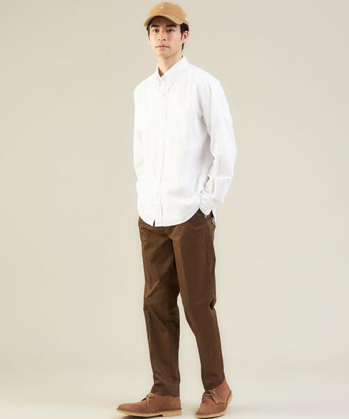 green label relaxing（グリーンレーベルリラクシング）の「ナチュラルフィットビエラ ボタンダウン 長袖 シャツ OVLG（シャツ/ブラウス・メンズ・ホワイト/ダークグリーン/ベージュ/ネイビー/ライラック・S/M/L/XL/XS/2XL）」の14枚目の写真