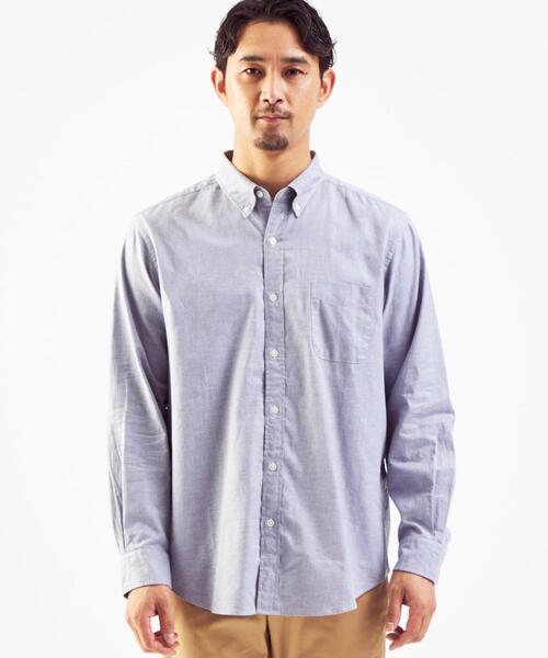 green label relaxing（グリーンレーベルリラクシング）の「ナチュラルフィットビエラ ボタンダウン 長袖 シャツ OVLG（シャツ/ブラウス・メンズ・ホワイト/ダークグリーン/ベージュ/ネイビー/ライラック・S/M/L/XL/XS/2XL）」の15枚目の写真