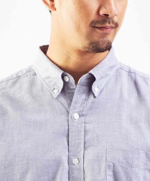 green label relaxing（グリーンレーベルリラクシング）の「ナチュラルフィットビエラ ボタンダウン 長袖 シャツ OVLG（シャツ/ブラウス・メンズ・ホワイト/ダークグリーン/ベージュ/ネイビー/ライラック・S/M/L/XL/XS/2XL）」の18枚目の写真