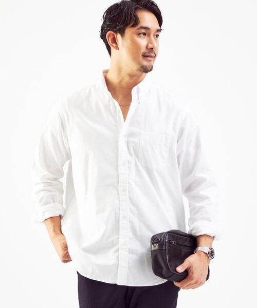 green label relaxing（グリーンレーベルリラクシング）の「ナチュラルフィットビエラ ボタンダウン 長袖 シャツ OVLG（シャツ/ブラウス・メンズ・ホワイト/ダークグリーン/ベージュ/ネイビー/ライラック・S/M/L/XL/XS/2XL）」の2枚目の写真