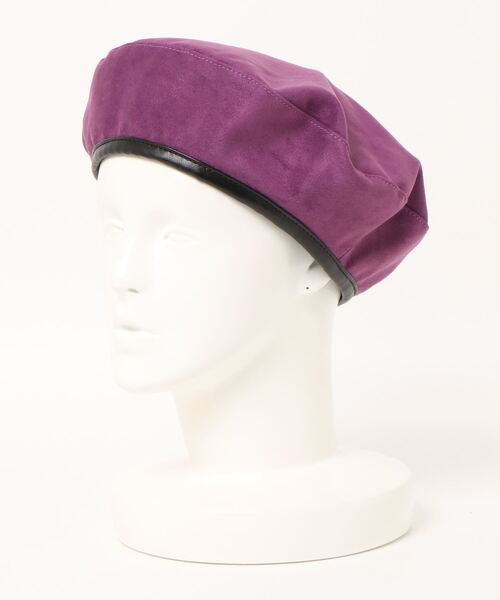 ROSE BUD（ローズバッド）の「ベレー帽（ハンチング/ベレー帽・レディース・ブラック/ベージュ/パープル/ブラウン・FREE）」の4枚目の写真