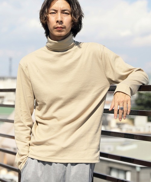 8(eight)(エイト)の「スムースタートルネックカットソー(Tシャツ/カットソー・メンズ・ワインレッド/グレイッシュベージュ/グレー/ブラック/オフホワイト/ベージュ・LARGE/MEDIUM/X-LARGE)」の5枚目の写真
