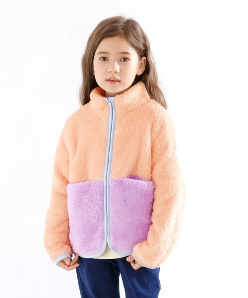 Bee des Bee（ビーデスビー）の「ボアジャケット（その他アウター・キッズ・ブラック/ダークブラウン/グレー/カーキ/アイボリー/ミント/ラベンダー/チャコール/ネイビー/ピンク/ライトピンク/ホワイト系その他・100cm/130cm/140cm/110cm/150cm/120cm）」の12枚目の写真