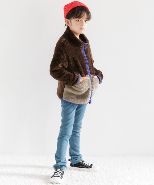 Bee des Bee（ビーデスビー）の「ボアジャケット（その他アウター・キッズ・ブラック/ダークブラウン/グレー/カーキ/アイボリー/ミント/ラベンダー/チャコール/ネイビー/ピンク/ライトピンク/ホワイト系その他・100cm/130cm/140cm/110cm/150cm/120cm）」の18枚目の写真