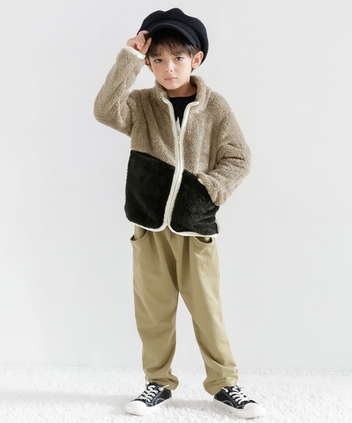 Bee des Bee（ビーデスビー）の「ボアジャケット（その他アウター・キッズ・ブラック/ダークブラウン/グレー/カーキ/アイボリー/ミント/ラベンダー/チャコール/ネイビー/ピンク/ライトピンク/ホワイト系その他・100cm/130cm/140cm/110cm/150cm/120cm）」の21枚目の写真