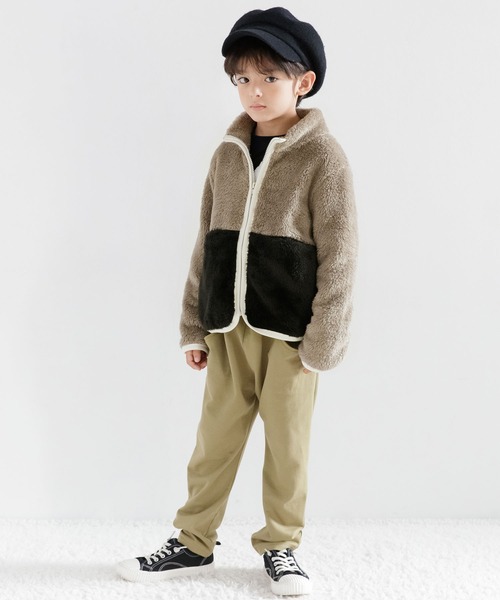 Bee des Bee（ビーデスビー）の「ボアジャケット（その他アウター・キッズ・ブラック/ダークブラウン/グレー/カーキ/アイボリー/ミント/ラベンダー/チャコール/ネイビー/ピンク/ライトピンク/ホワイト系その他・100cm/130cm/140cm/110cm/150cm/120cm）」の22枚目の写真