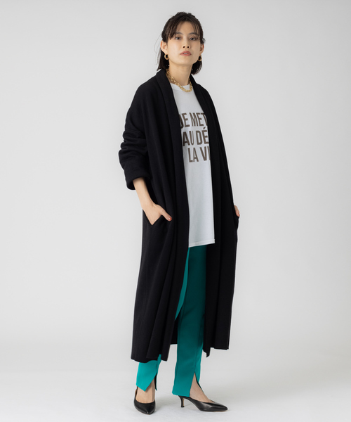 Rouge vif Anna（ルージュヴィフアンナ）の「光沢ラバーロゴロンT（Tシャツ/カットソー・レディース・ブラウン/ブラック・フリー）」の8枚目の写真