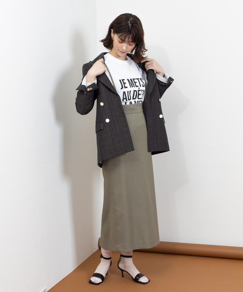 Rouge vif Anna（ルージュヴィフアンナ）の「光沢ラバーロゴロンT（Tシャツ/カットソー・レディース・ブラウン/ブラック・フリー）」の5枚目の写真