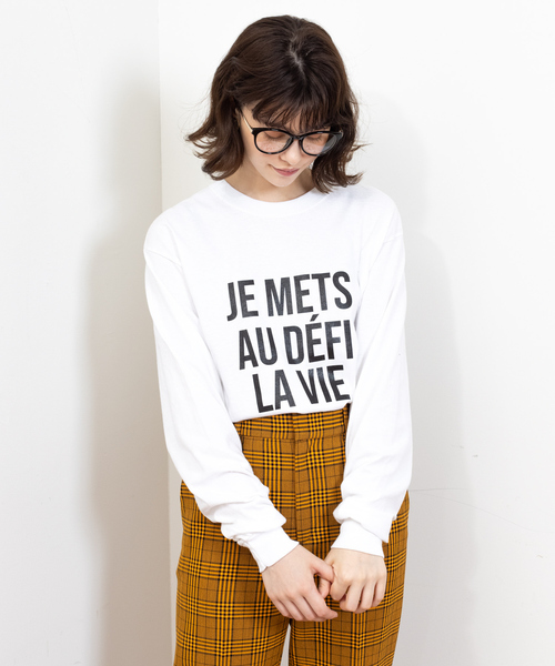 Rouge vif Anna（ルージュヴィフアンナ）の「光沢ラバーロゴロンT（Tシャツ/カットソー・レディース・ブラウン/ブラック・フリー）」の7枚目の写真