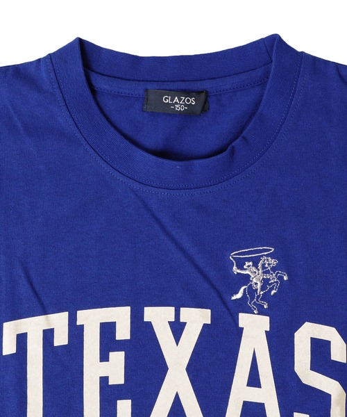 GLAZOS（グラソス）の「天竺・ドロップショルダーCITYロゴモチーフ長袖Tシャツ（Tシャツ/カットソー・キッズ・ベージュ/チャコールグレー/ブルー・170cm/150cm/160cm/130cm/140cm）」の4枚目の写真