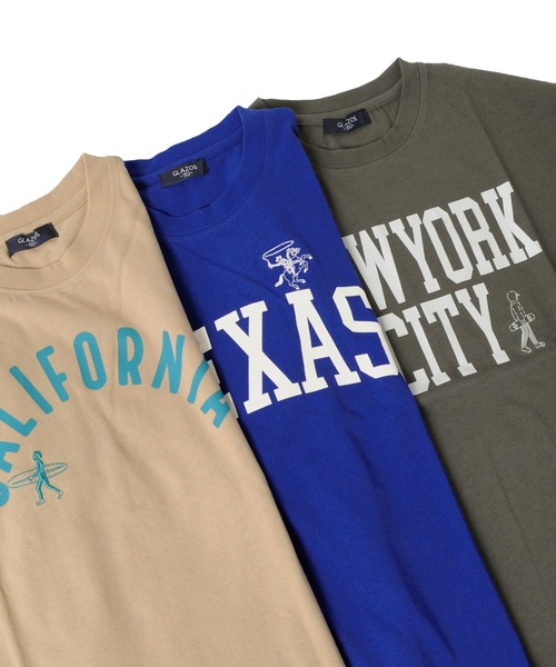 GLAZOS（グラソス）の「天竺・ドロップショルダーCITYロゴモチーフ長袖Tシャツ（Tシャツ/カットソー・キッズ・ベージュ/チャコールグレー/ブルー・170cm/150cm/160cm/130cm/140cm）」の15枚目の写真