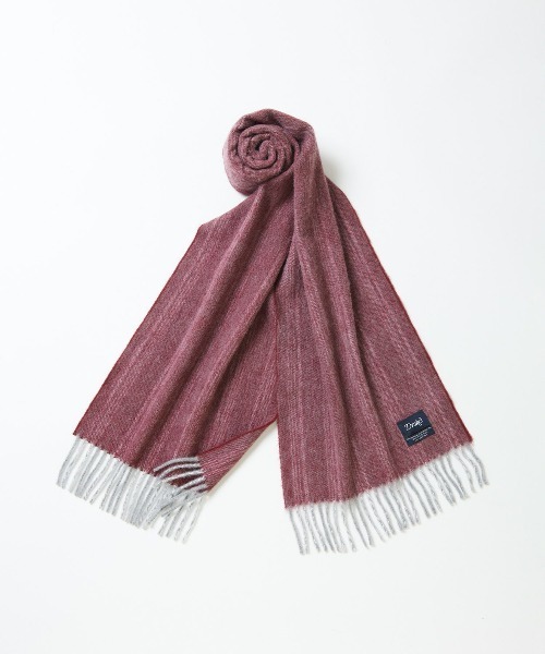 DRAKE'S（ドレイクス）の「【DRAKE'S/ドレイクス】ストライプマフラー(ラムアンゴラ)（マフラー・メンズ・レッド系その他・00）」の2枚目の写真