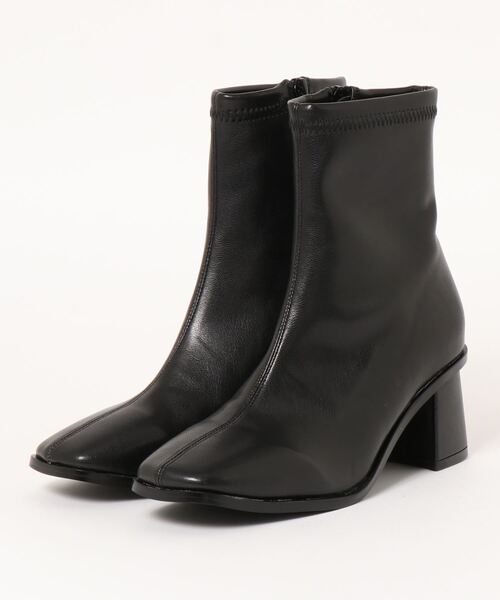 Fabby fabby（ファビィーファビィー）の「ストレッチアンクルショートブーツ（ブーツ・レディース・ベージュ/アイボリー/ブラック/オフホワイト・LARGE/MEDIUM/SMALL）」の8枚目の写真