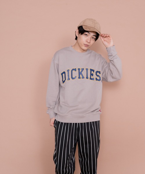 Dickies（ディッキーズ）の「【Dickies / ディッキーズ】 裏毛ビッグロゴプリントクルートレーナー /スウェット（スウェット・メンズ・ダークベージュ/ブルー/チャコールグレー・MEDIUM/LARGE/X-LARGE）」の3枚目の写真