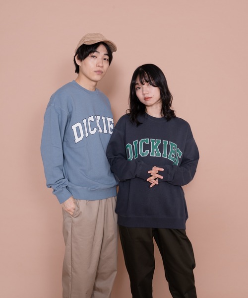 Dickies（ディッキーズ）の「【Dickies / ディッキーズ】 裏毛ビッグロゴプリントクルートレーナー /スウェット（スウェット・メンズ・ダークベージュ/ブルー/チャコールグレー・MEDIUM/LARGE/X-LARGE）」の15枚目の写真