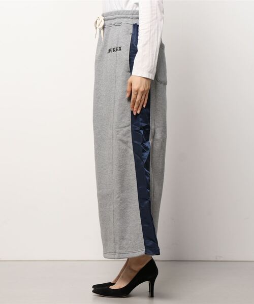 AVIREX（アヴィレックス）の「【WEB&DEPOT限定】スウェットコンビロングスカート/ SWEAT COMBI LONG SKIRT（スカート・レディース・ライトブルーグレー/ブラック系その他/ダークグリーン・FREE）」の5枚目の写真