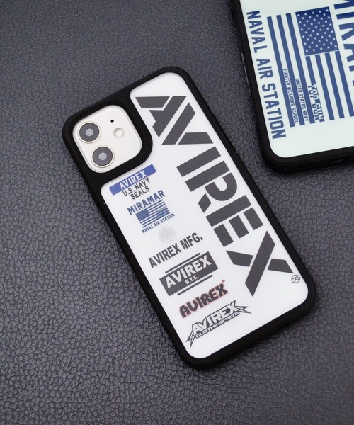 AVIREX（アヴィレックス）の「iPhone12 iPhone12Pro iPhone12mini AVIREX [サイドオーナメントケース] スマホケース クリアケース（スマホケース/カバー・メンズ・ブルー系その他/その他/ブラック系その他/グリーン系カモフラージュ・C/B）」の2枚目の写真