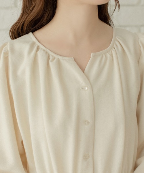 Mysa&Liina by yuririn（ミーサリーナバイユリリン）の「マイクロコールティアードワンピース（ワンピース・レディース・オフホワイト/ブラウン/マスタード・M）」の20枚目の写真