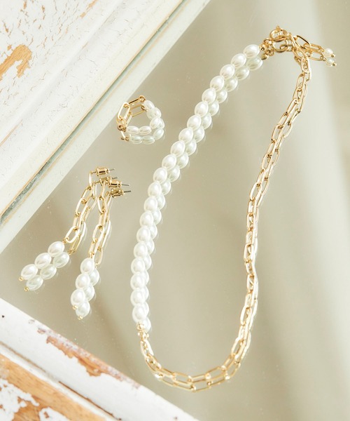 VIS（ビス）の「【星玲奈さんコラボ】マルチに使えるポーチ付き！アクセサリーセット（ネックレス・レディース・ゴールド系その他2/ゴールド/ゴールド系その他・FREE）」の2枚目の写真