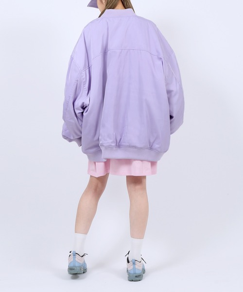 PUNYUS（プニュズ）の「スーパービッグMA-1（MA-1・レディース・ライトパープル/カーキ/ブラック・2/4/3）」の15枚目の写真