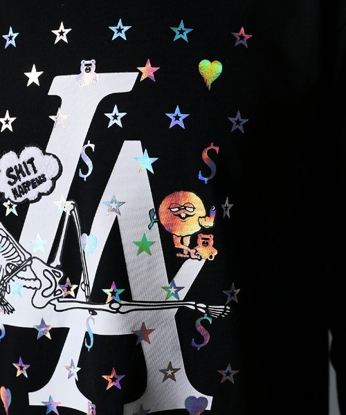 STUD MUFFIN（スタッドマフィン）の「mlt3635-5.6ozコットン天竺 LA BONE&パッチ LS Tシャツ（Tシャツ/カットソー・メンズ・ホワイト/ブラック・2/4/3）」の7枚目の写真