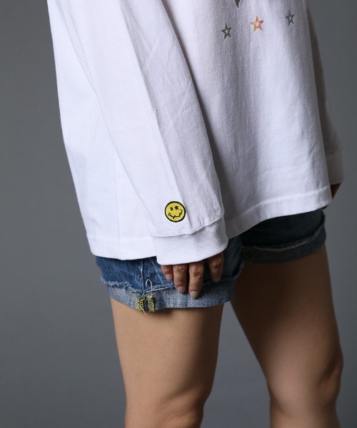 STUD MUFFIN（スタッドマフィン）の「mlt3635-5.6ozコットン天竺 LA BONE&パッチ LS Tシャツ（Tシャツ/カットソー・メンズ・ホワイト/ブラック・2/4/3）」の18枚目の写真