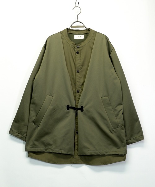 オリーブ ミリタリージャケット コットン混紡 オリーブ色 コットン混紡ジャケット オリーブ ミリタリー