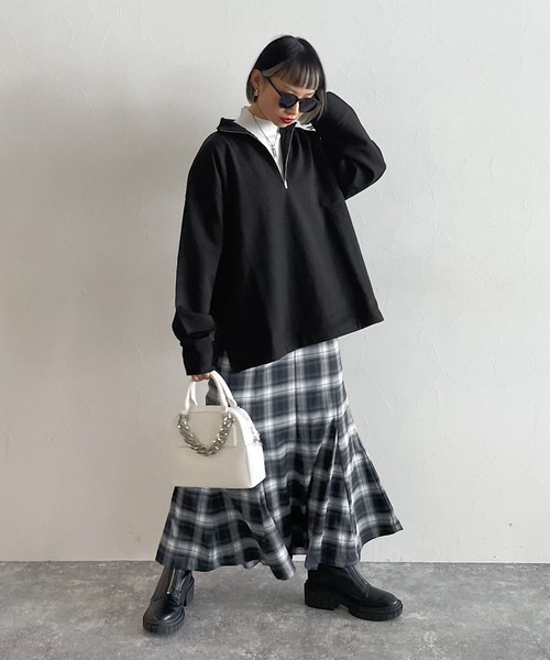 PAGEBOY（ページボーイ）の「オンブレチェックマーメイドスカート（スカート・レディース・オフホワイト/ブラック・FREE）」の19枚目の写真