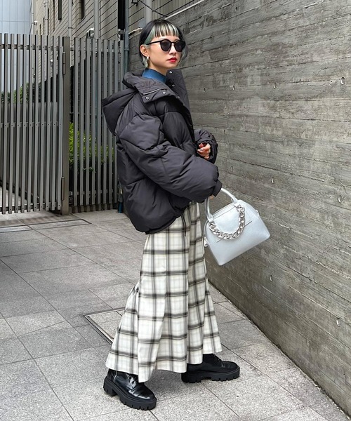 PAGEBOY（ページボーイ）の「オンブレチェックマーメイドスカート（スカート・レディース・オフホワイト/ブラック・FREE）」の6枚目の写真