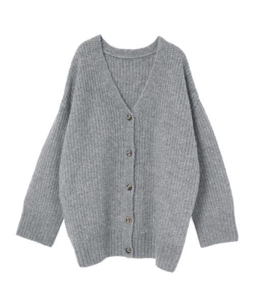 fifth(フィフス)の「ルーズニットカーディガン(カーディガン/ボレロ・レディース・ブラック/グレー/パープル・MEDIUM)」の4枚目の写真