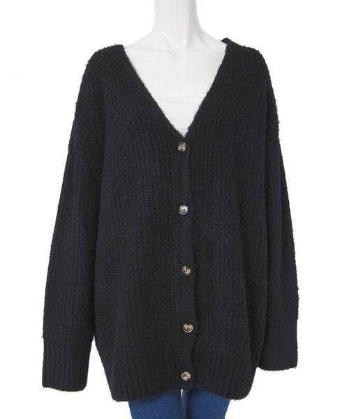 fifth(フィフス)の「ルーズニットカーディガン(カーディガン/ボレロ・レディース・ブラック/グレー/パープル・MEDIUM)」の12枚目の写真