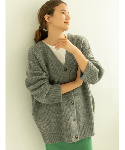 fifth(フィフス)の「ルーズニットカーディガン(カーディガン/ボレロ・レディース・ブラック/グレー/パープル・MEDIUM)」の22枚目の写真