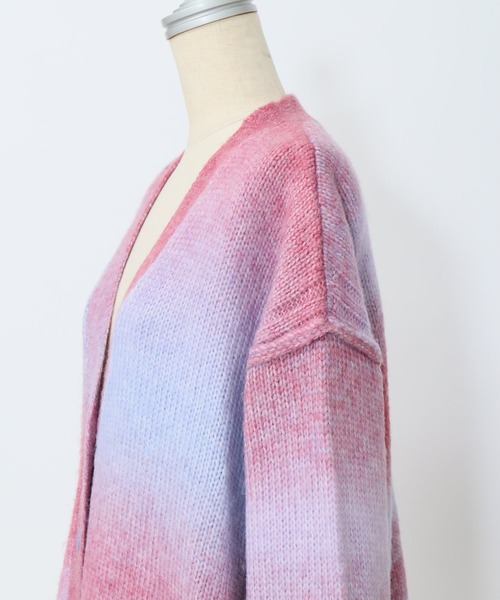 AS KNOW AS PINKY（アズノゥアズピンキー）の「だんだん染まりゆくニットカーディガン（カーディガン/ボレロ・レディース・ピンク系その他/オレンジ系その他/レインボー・FREE）」の20枚目の写真