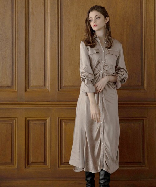 MIELI INVARIANT（ミエリインヴァリアント）の「Satin Gloss Shirt