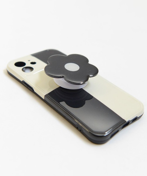 shopnikoniko（ショップニコニコ）の「フラワーグリップ モノトーン スマホケース iPhoneケース（スマホケース/カバー・レディース・ホワイト×ブラック・7h/8h/9h/F(110cm)                /76ｃｍ/80ｃｍ/84ｃｍ/E/C/B/H/G/D/F/A/I/J）」の11枚目の写真