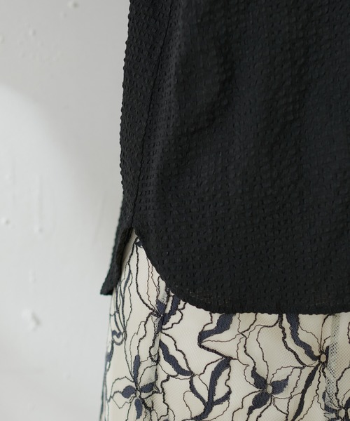 natural couture(ナチュラルクチュール)の「【WEB限定】スタンドカラーお上品ブラウス(シャツ/ブラウス・レディース・ブラック/アイボリー/ミント/その他1/その他2・FREE)」の9枚目の写真