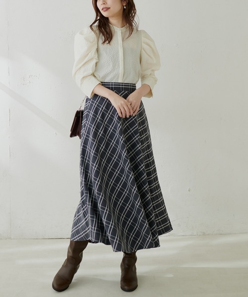 natural couture(ナチュラルクチュール)の「【WEB限定】スタンドカラーお上品ブラウス(シャツ/ブラウス・レディース・ブラック/アイボリー/ミント/その他1/その他2・FREE)」の6枚目の写真
