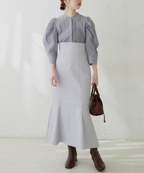 natural couture(ナチュラルクチュール)の「【WEB限定】スタンドカラーお上品ブラウス(シャツ/ブラウス・レディース・ブラック/アイボリー/ミント/その他1/その他2・FREE)」の14枚目の写真