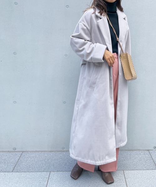 Meli rich（メリーリッチ）の「ウールタッチチェスターコート（チェスターコート・レディース・ライトグレー/ブラウン/ブルー/アイボリー・MEDIUM）」の10枚目の写真