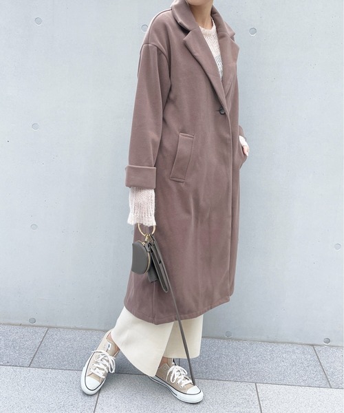 Meli rich（メリーリッチ）の「ウールタッチチェスターコート（チェスターコート・レディース・ライトグレー/ブラウン/ブルー/アイボリー・MEDIUM）」の21枚目の写真