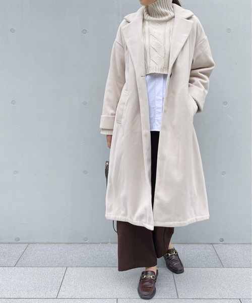 Meli rich（メリーリッチ）の「ウールタッチチェスターコート（チェスターコート・レディース・ライトグレー/ブラウン/ブルー/アイボリー・MEDIUM）」の22枚目の写真
