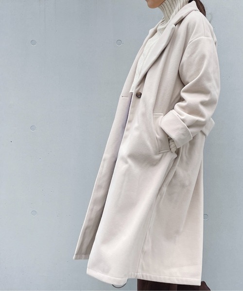 Meli rich（メリーリッチ）の「ウールタッチチェスターコート（チェスターコート・レディース・ライトグレー/ブラウン/ブルー/アイボリー・MEDIUM）」の8枚目の写真