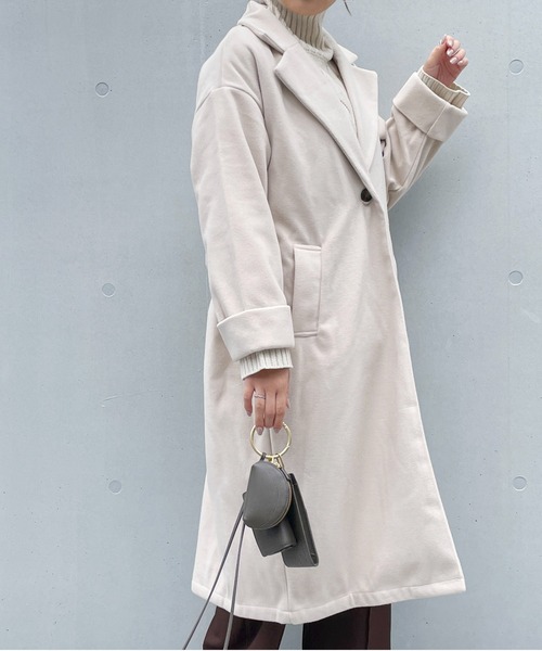 Meli rich（メリーリッチ）の「ウールタッチチェスターコート（チェスターコート・レディース・ライトグレー/ブラウン/ブルー/アイボリー・MEDIUM）」の20枚目の写真