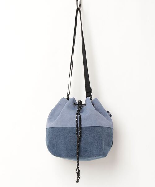  MAKE UP（メイクアップ）の「MAKE UP アースカラー帆布 巾着バッグ（トートバッグ・メンズ・ホワイト/ブルー/マスタード/ワイン・FREE）」の2枚目の写真