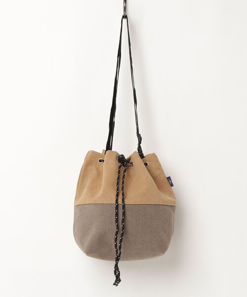  MAKE UP（メイクアップ）の「MAKE UP アースカラー帆布 巾着バッグ（トートバッグ・メンズ・ホワイト/ブルー/マスタード/ワイン・FREE）」の3枚目の写真