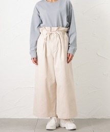 NAVY | オーガニックコットン タックストレートワイドパンツ(その他パンツ)